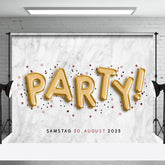 Brauch Abstrakt Grau Marmor Geburtstag Party Hintergrund